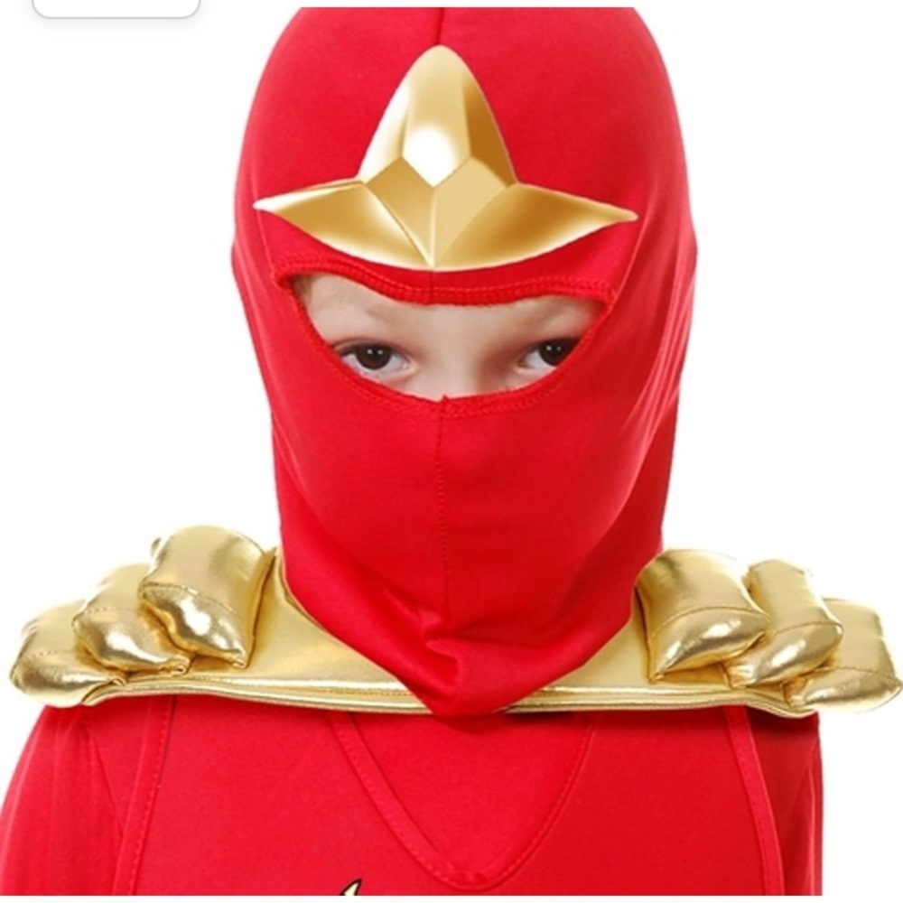 Spirit Halloween red gold  Ninja ninja samurai small 6/8